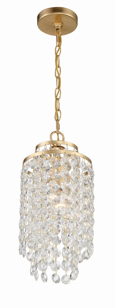 Crystorama Crystorama Gabrielle 1 Light Antique Gold Mini Pendant