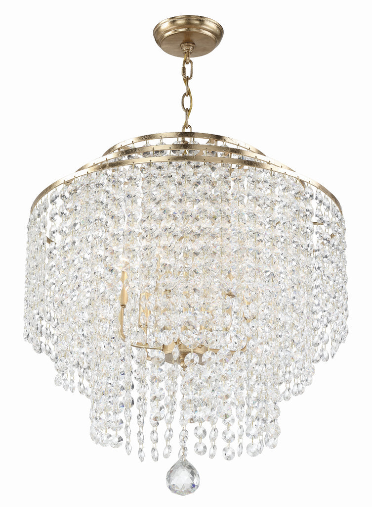 Crystorama Crystorama Gabrielle 6 Light Antique Gold Chandelier