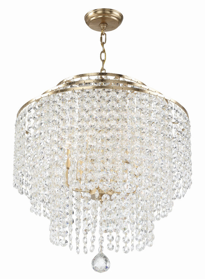 Crystorama Crystorama Gabrielle 6 Light Antique Gold Chandelier