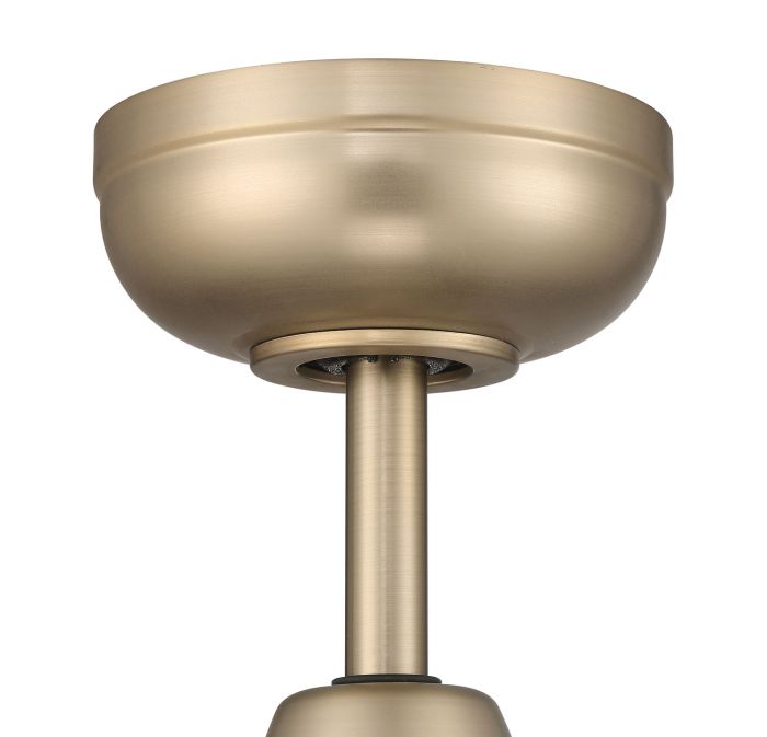 ##Antique Hardware## 52" Gibson in Satin Brass w/ Flat Black/Black Walnut Blades