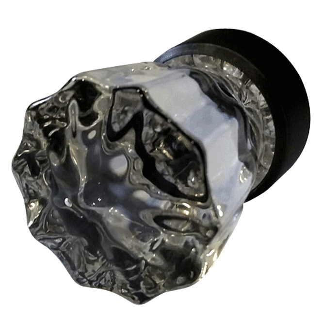 COPPER MOUNTAIN HARDWARE Regency Fluted Crystal Clear Glass Cabinet and Furniture Knob