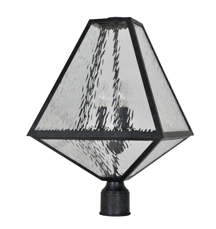 Brian Patrick Flynn Glacier 3 Light Black Charcoal Large Outdoor Post Crystorama