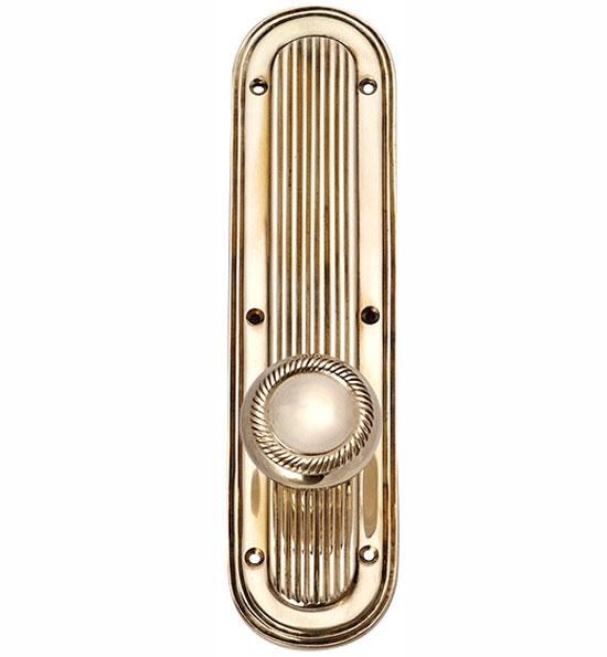 Solid Brass Georgian Roped Door Knob Set (Several Finishes Available) COPPER MOUNTAIN HARDWARE