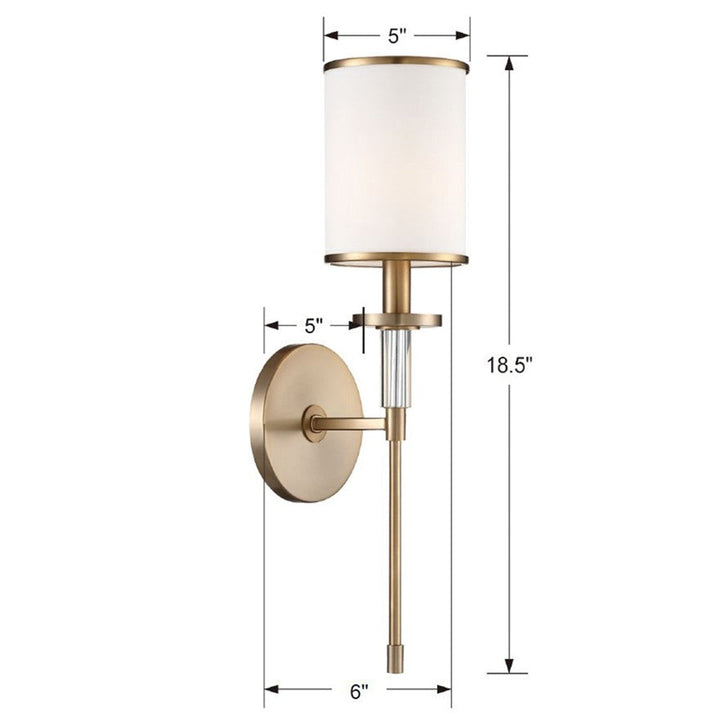 Crystorama Crystorama Hatfield 1 Light Vibrant Gold Sconce