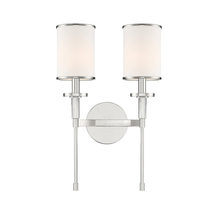 Crystorama Crystorama Hatfield 2 Light Polished Nickel Sconce