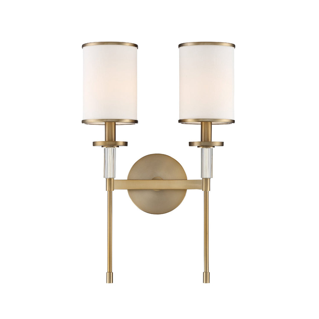 Crystorama Crystorama Hatfield 2 Light Vibrant Gold Sconce