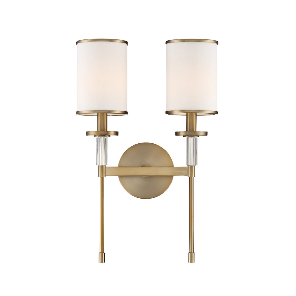 Crystorama Crystorama Hatfield 2 Light Polished Nickel Sconce