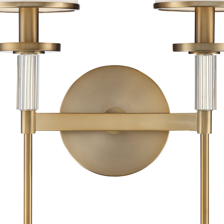 Crystorama Crystorama Hatfield 2 Light Polished Nickel Sconce