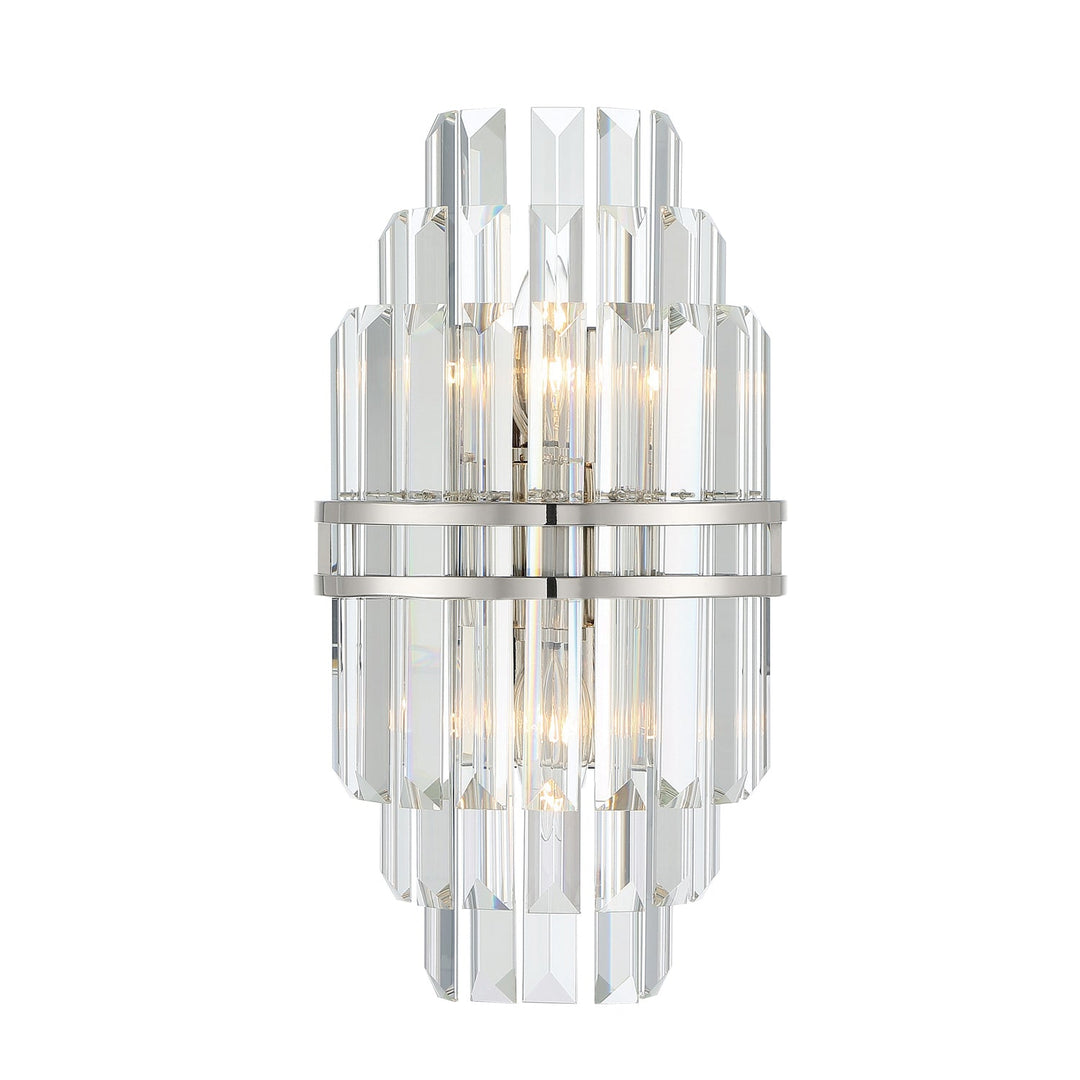 Crystorama Crystorama Hayes 2 Light Polished Nickel Sconce