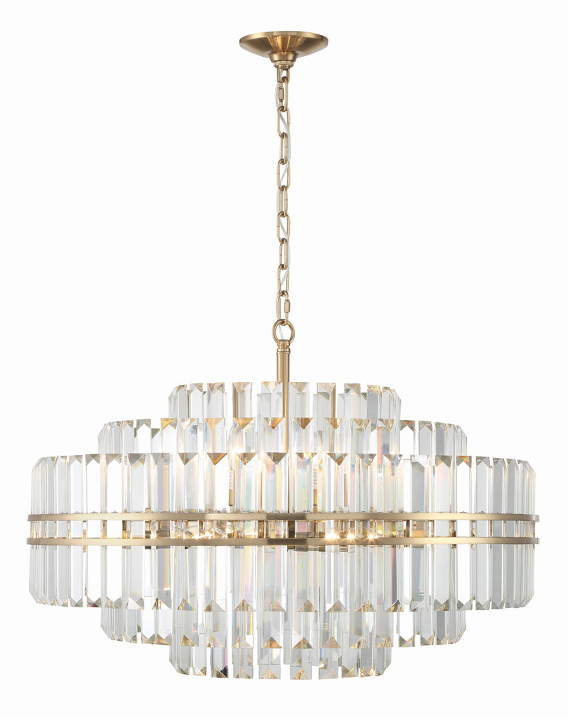 Crystorama Crystorama Hayes 16 Light Aged Brass Chandelier