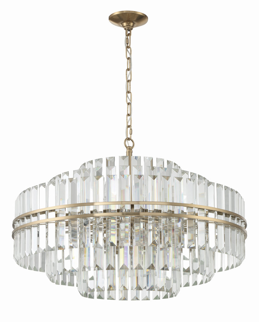 Crystorama Crystorama Hayes 16 Light Aged Brass Chandelier