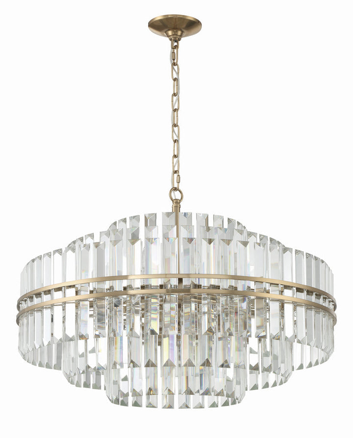 Crystorama Crystorama Hayes 16 Light Aged Brass Chandelier
