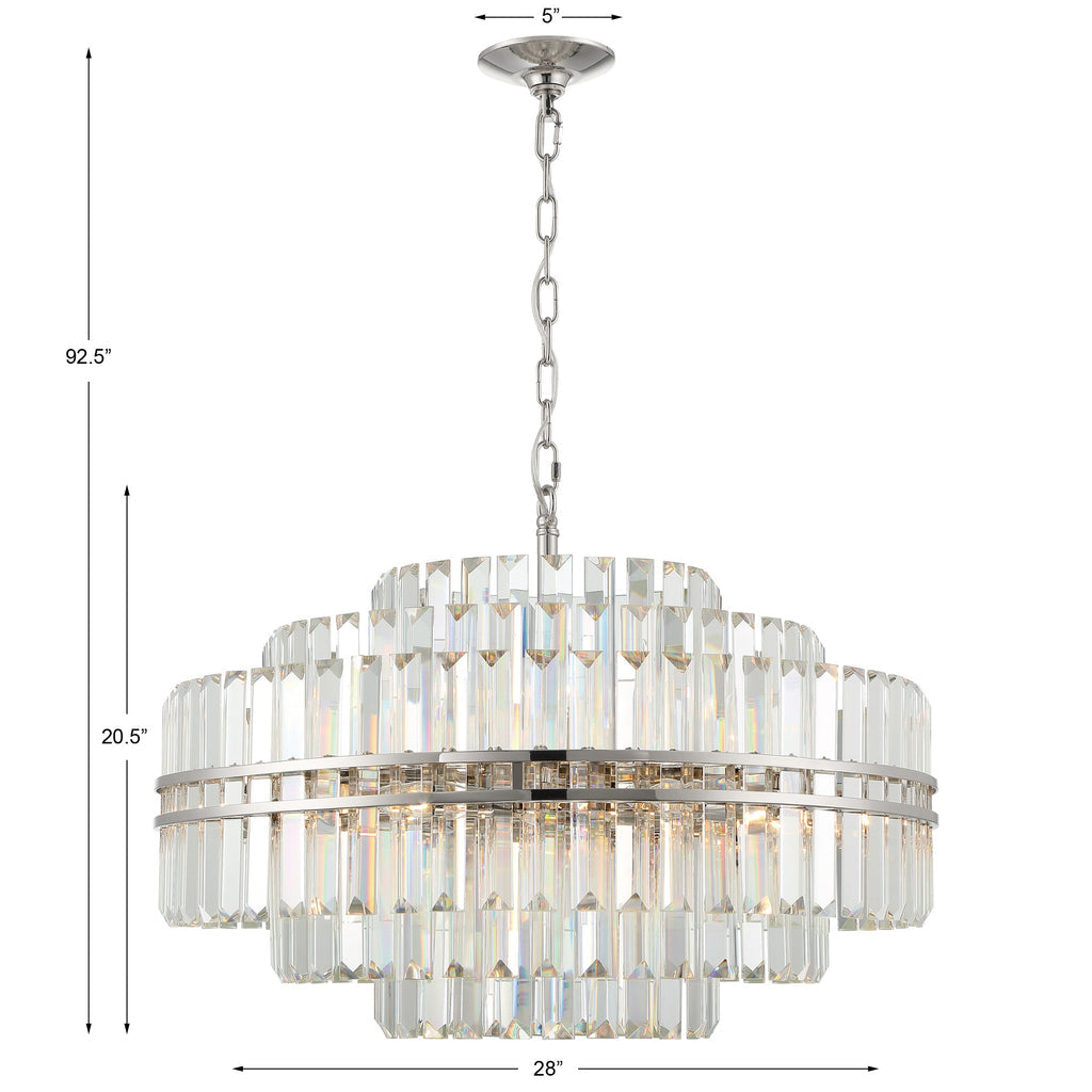 Crystorama Crystorama Hayes 16 Light Polished Nickel Chandelier