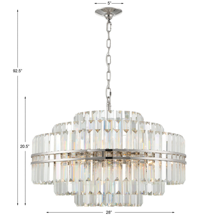 Crystorama Crystorama Hayes 16 Light Polished Nickel Chandelier