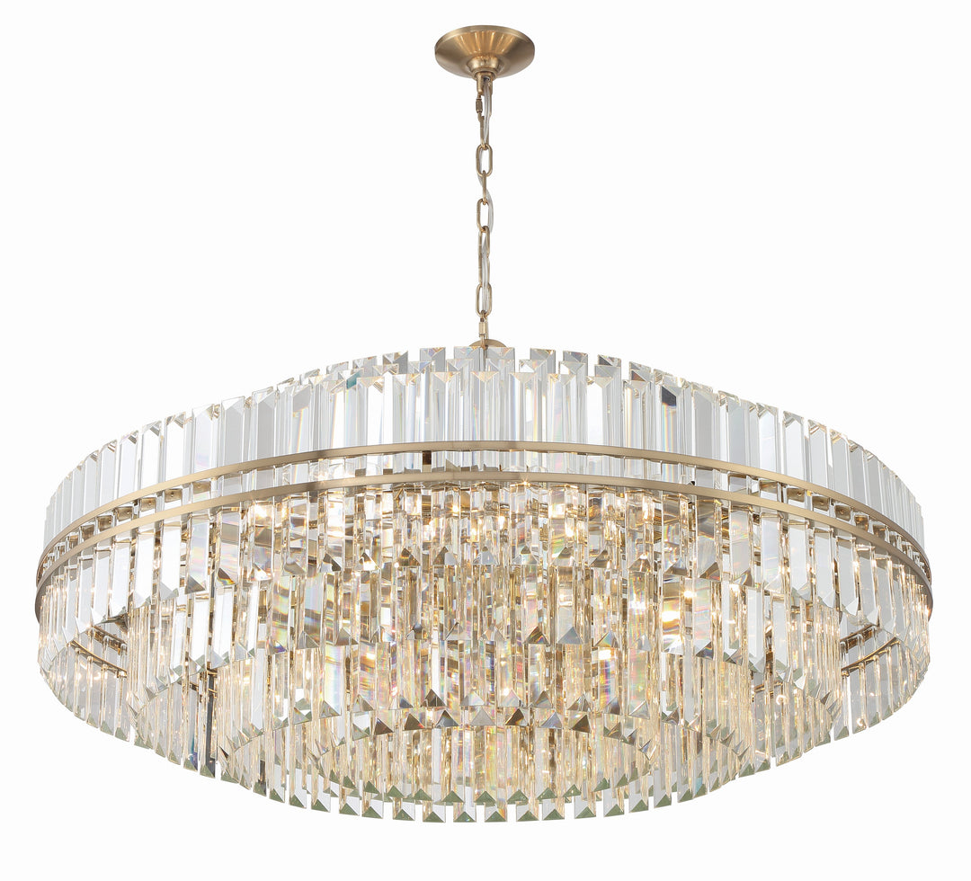 Crystorama Crystorama Hayes 32 Light Aged Brass Chandelier