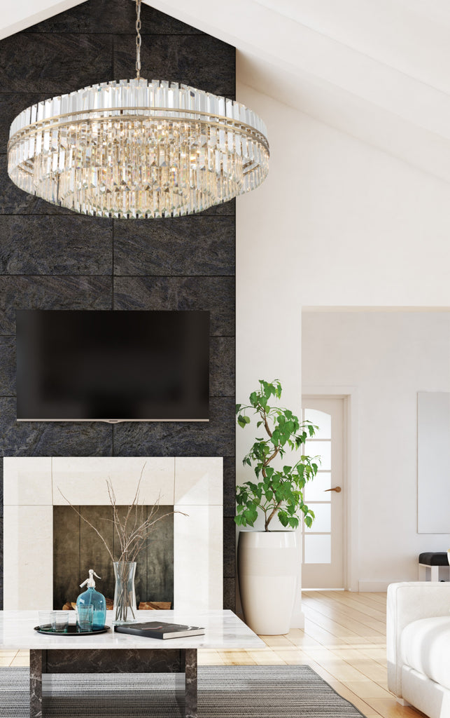 Crystorama Crystorama Hayes 32 Light Aged Brass Chandelier