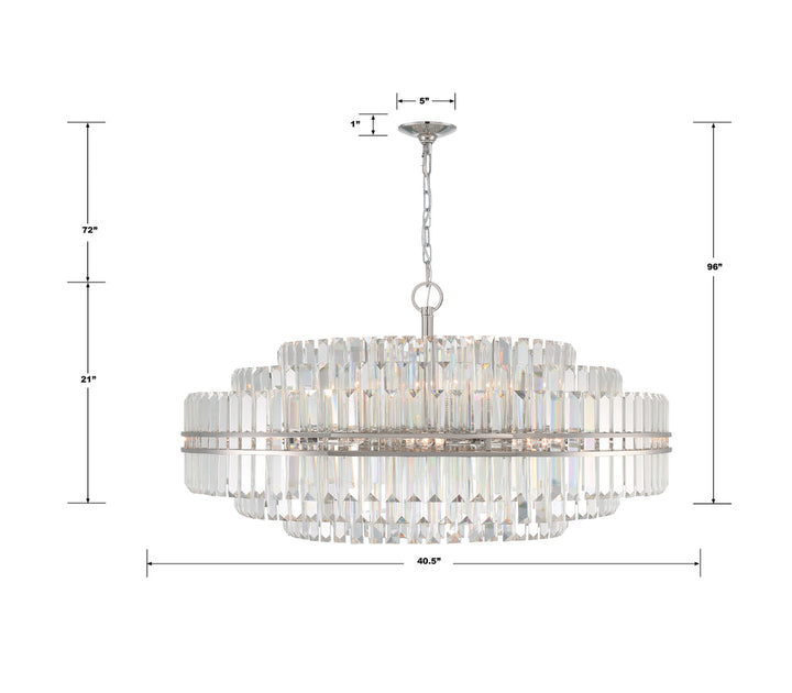 Crystorama Crystorama Hayes 32 Light Polished Nickel Chandelier