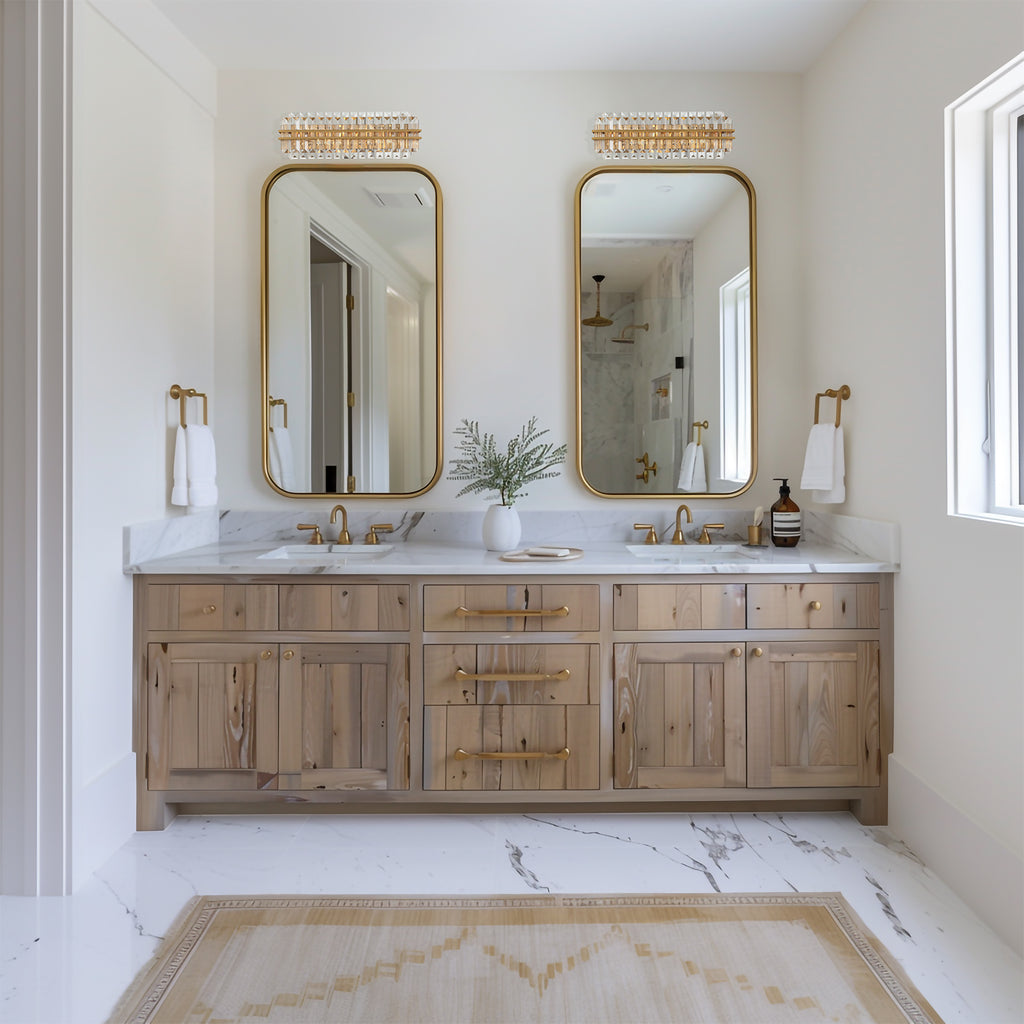 Crystorama Crystorama Hayes 4 Light Aged Brass Bathroom Vanity