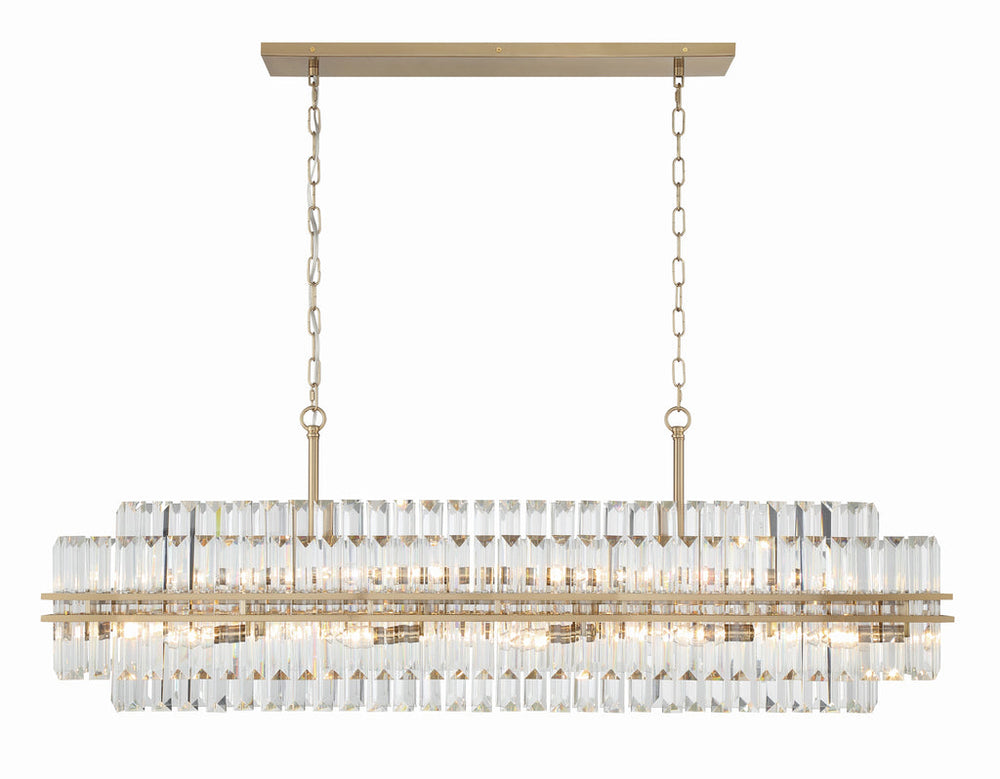 Crystorama Crystorama Hayes 16 Light Aged Brass Chandelier