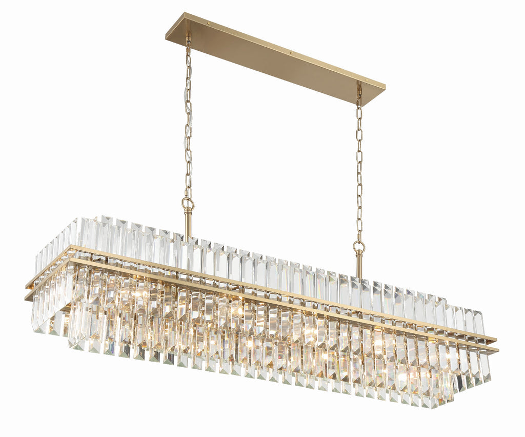 Crystorama Crystorama Hayes 16 Light Aged Brass Chandelier
