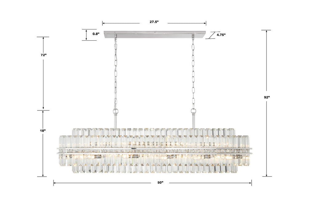 Crystorama Crystorama Hayes 16 Light Polished Nickel Chandelier