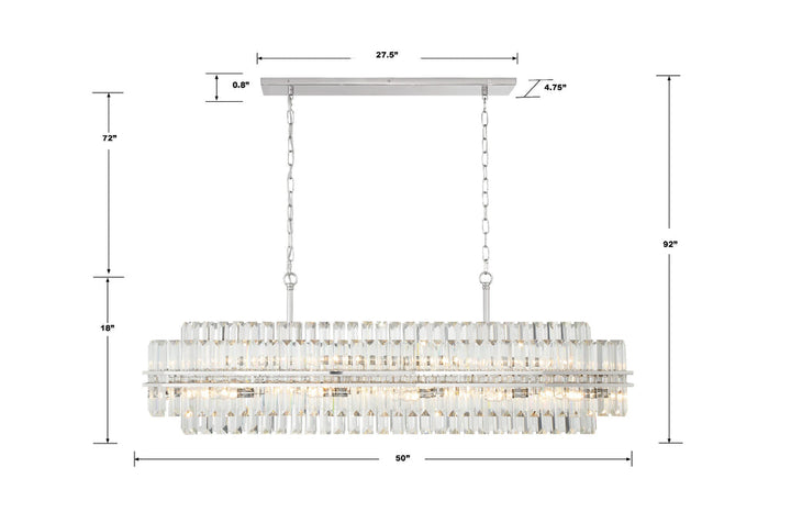 Crystorama Crystorama Hayes 16 Light Polished Nickel Chandelier