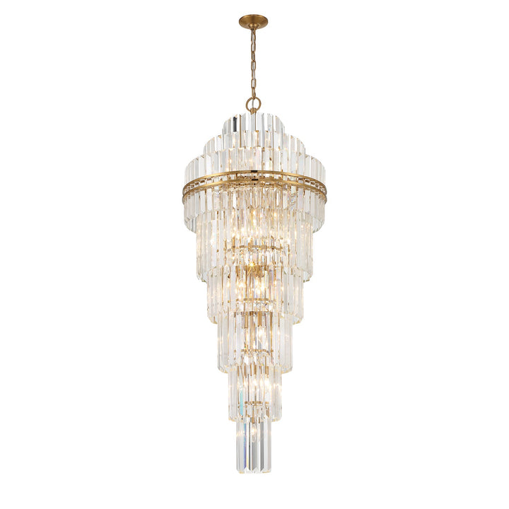 Crystorama Crystorama Hayes 31 Light Aged Brass Chandelier