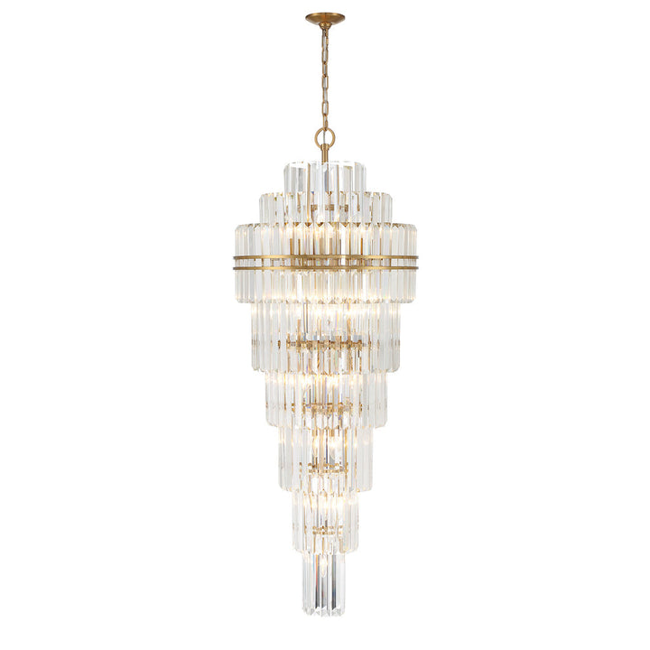 Crystorama Crystorama Hayes 31 Light Aged Brass Chandelier