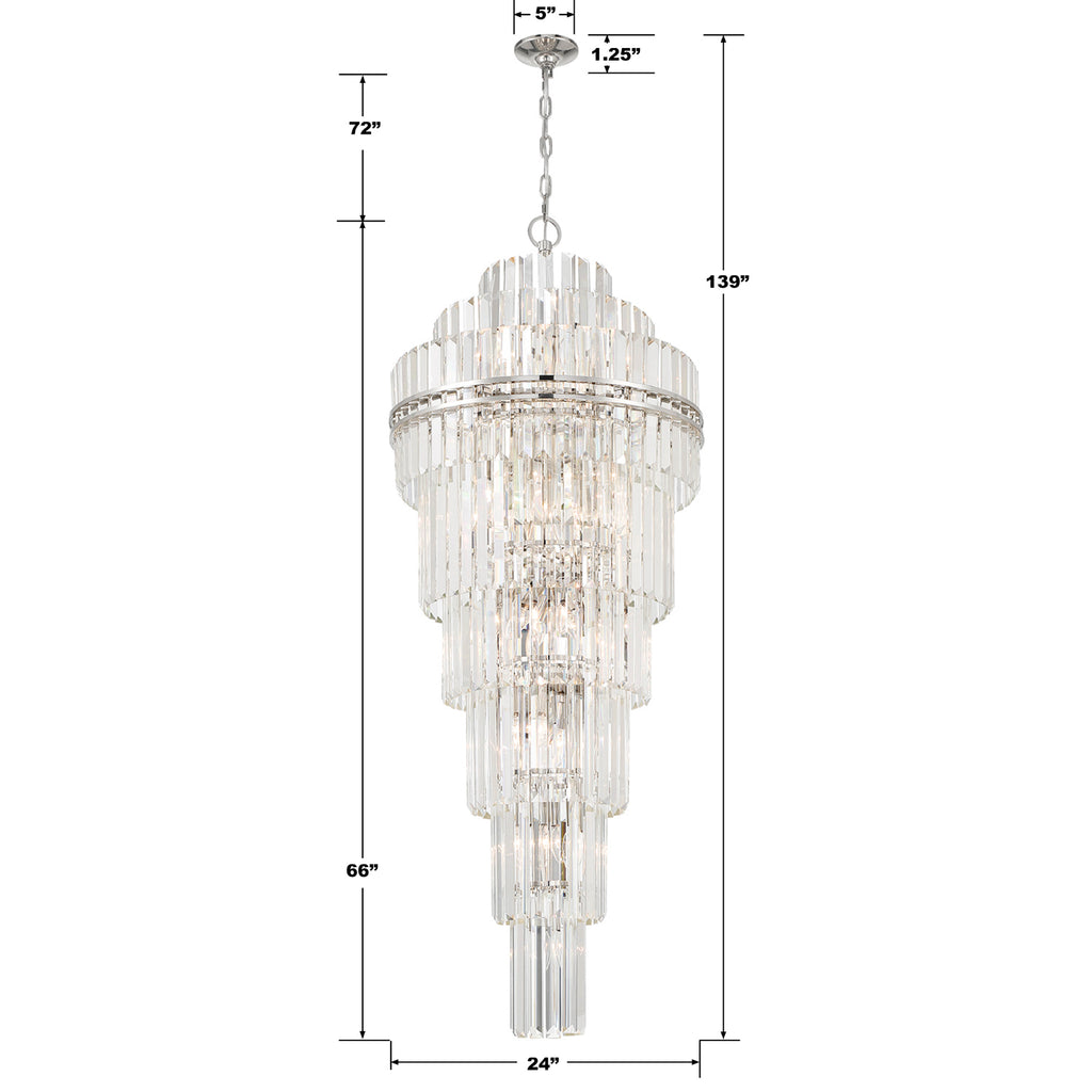 Crystorama Crystorama Hayes 31 Light Polished Nickel Chandelier