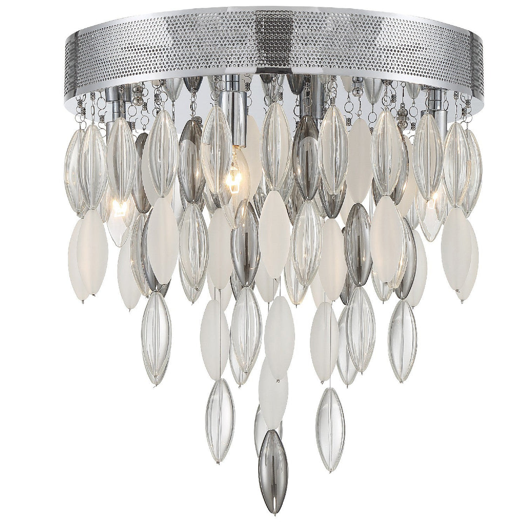 Hudson 4 Light Polished Chrome Flush Mount Crystorama