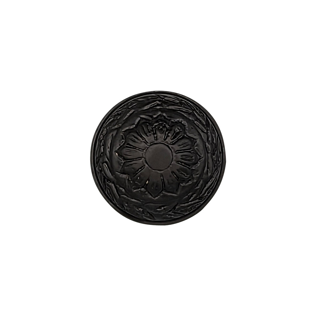 COPPER MOUNTAIN HARDWARE Ornate Floral Round Solid Brass Cabinet & Furniture Knob