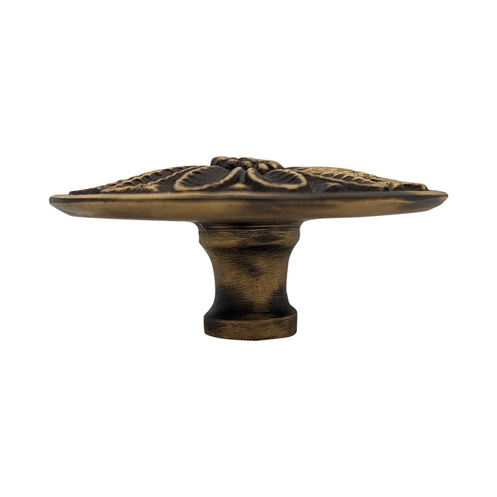 COPPER MOUNTAIN HARDWARE Solid Brass Floral Leaf Cabinet and Furniture Knob