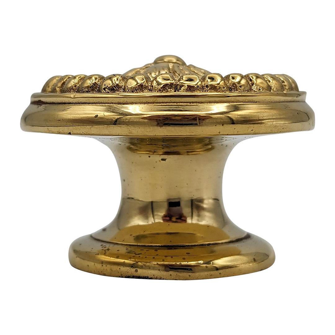 1 3/5 Inch Beaded Floral Cabinet Knob (Several Finishes Available) COPPER MOUNTAIN HARDWARE