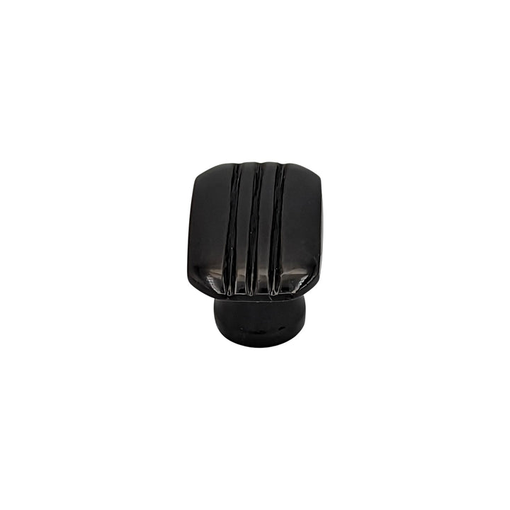 Brass Art Deco Style Rectangular Art Deco Style Lined Knob for Cabinets & Furniture COPPER MOUNTAIN HARDWARE