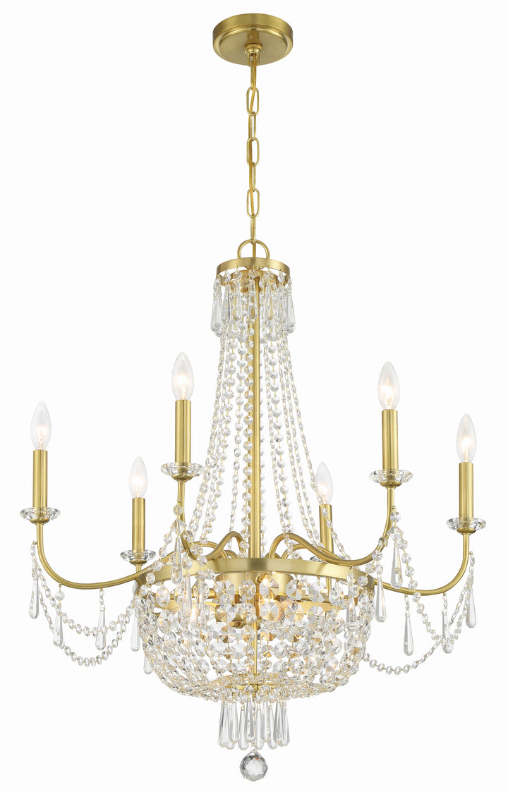 Crystorama Crystorama Haywood 9 Light Aged Brass Chandelier