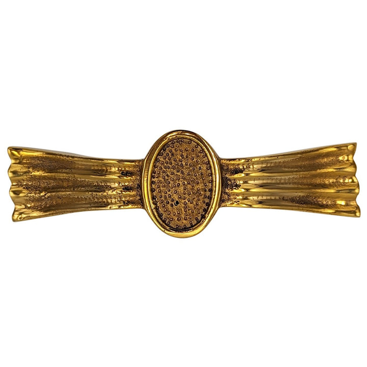 4 3/8 Inch Overall (3 1/4 Inch c-c) Solid Brass Hammered Drawer Pull COPPER MOUNTAIN HARDWARE