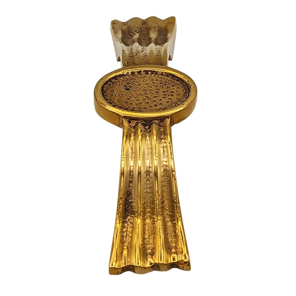 4 3/8 Inch Overall (3 1/4 Inch c-c) Solid Brass Hammered Drawer Pull COPPER MOUNTAIN HARDWARE