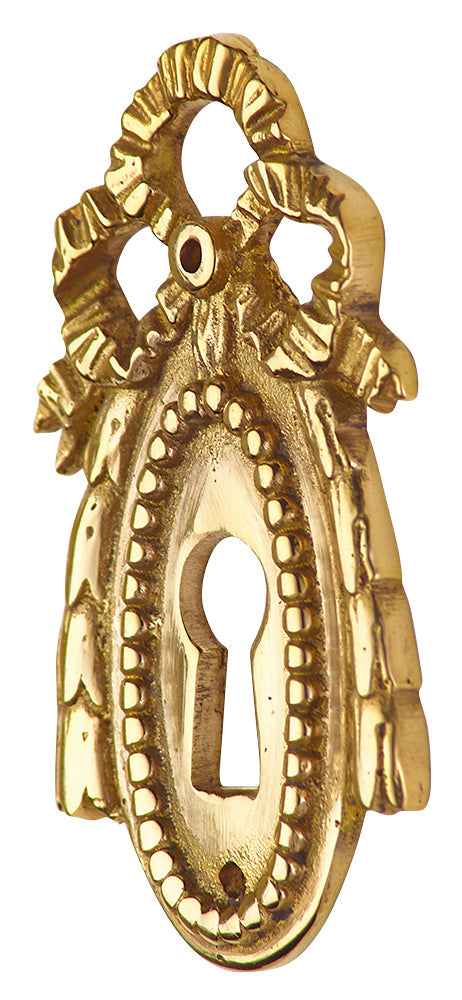 2 1/8 Inch by 1 1/4 Inch Victorian Ribbon Escutcheon COPPER MOUNTAIN HARDWARE