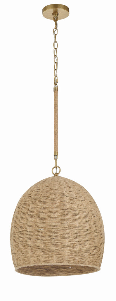 Crystorama Crystorama Jace 1 Light Soft Gold Pendant