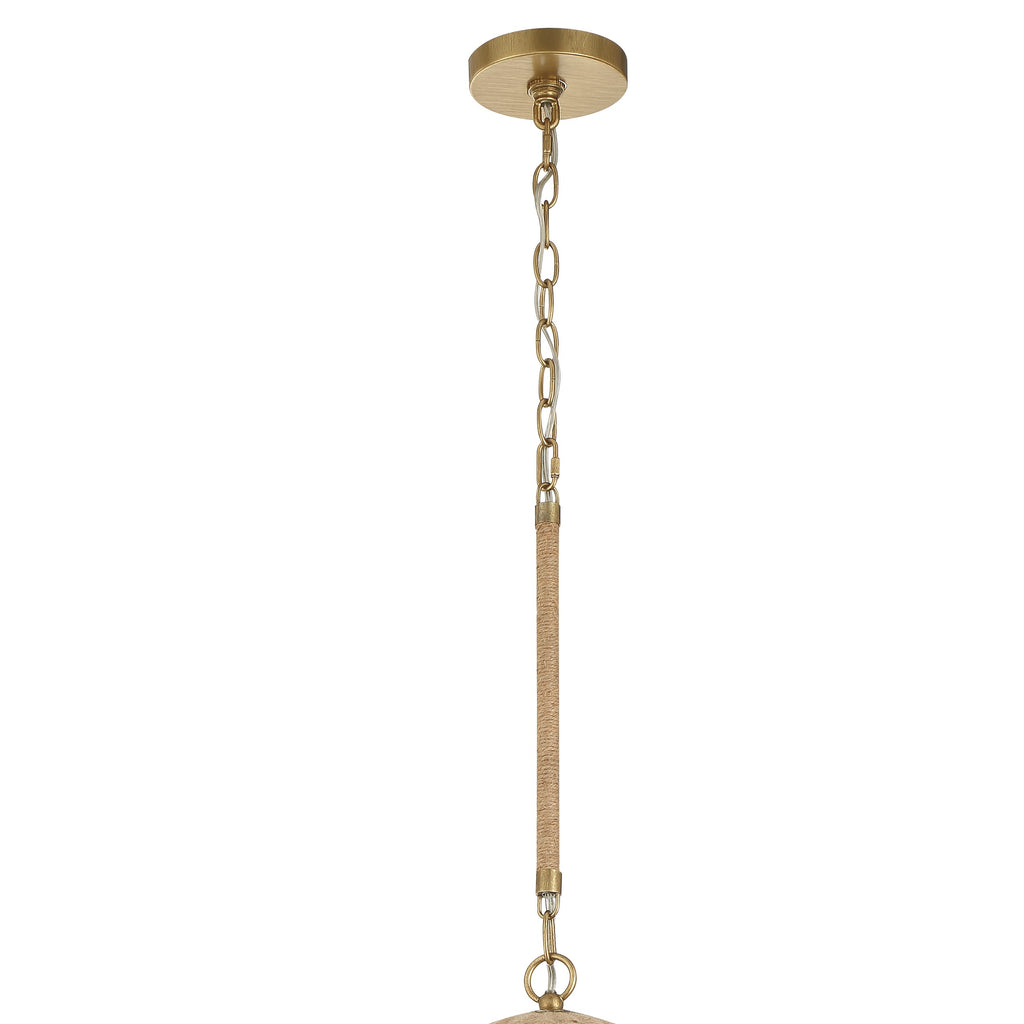 Crystorama Crystorama Jace 1 Light Soft Gold Pendant