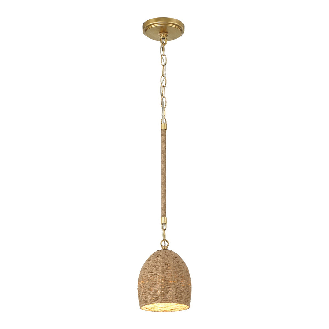 Crystorama Crystorama Jace 1 Light Soft Gold Mini Pendant
