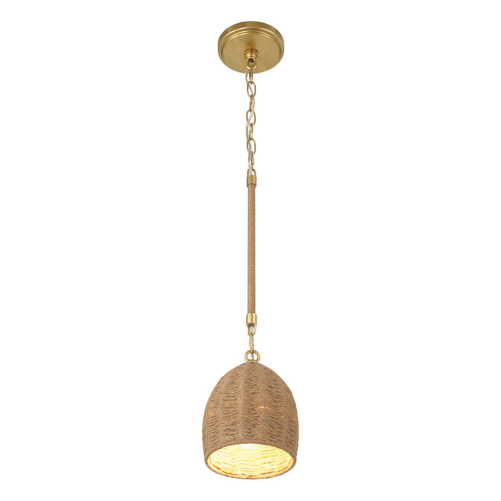 Crystorama Crystorama Jace 1 Light Soft Gold Mini Pendant
