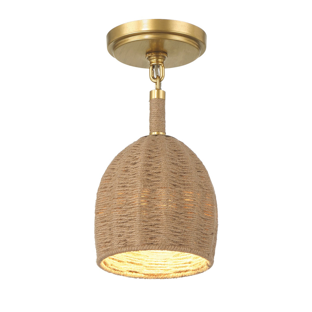 Jace 1 Light Soft Gold Semi Flush Crystorama