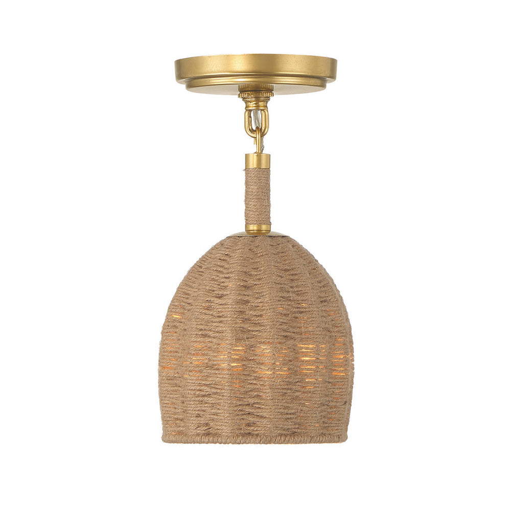 Jace 1 Light Soft Gold Semi Flush Crystorama