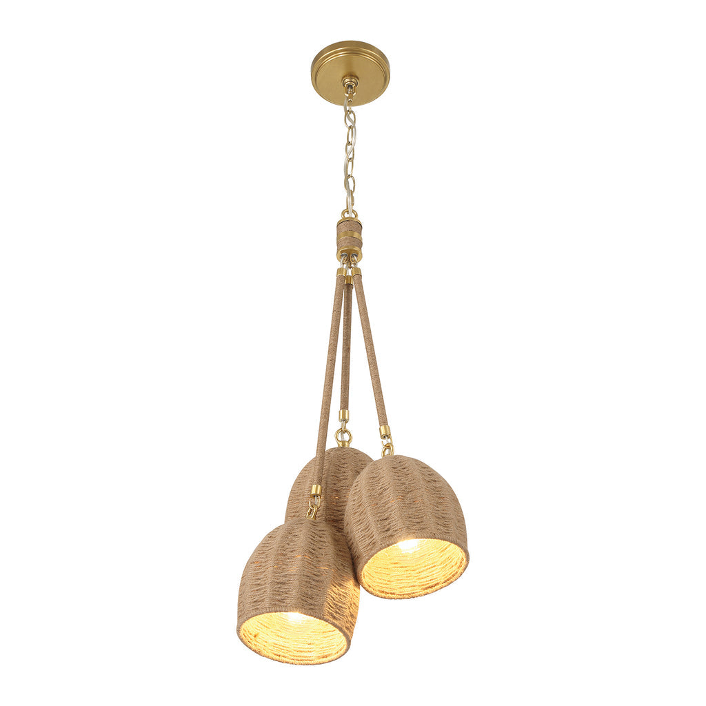 Crystorama Crystorama Jace 3 Light Soft Gold Pendant