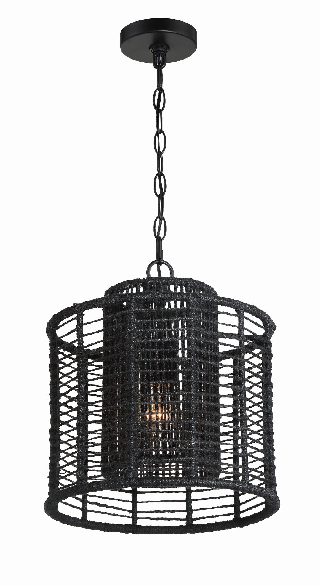 Crystorama Crystorama Jayna 1 Light Matte Black Mini Pendant
