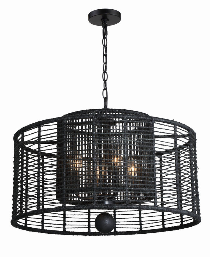 Crystorama Crystorama Jayna 4 Light Matte Black Chandelier