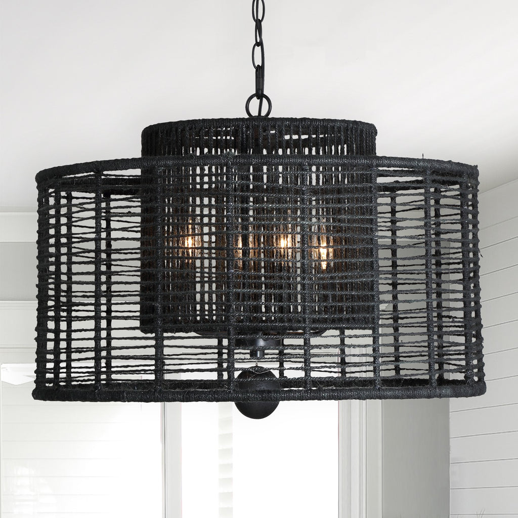 Crystorama Crystorama Jayna 4 Light Matte Black Chandelier