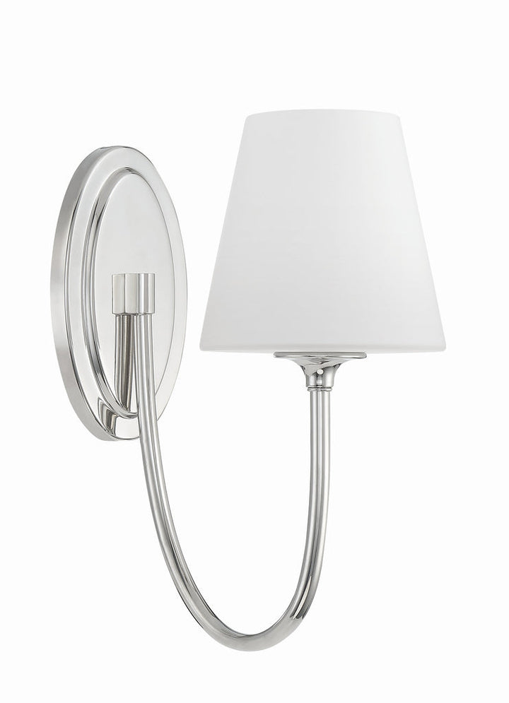 Crystorama Crystorama Juno 1 Light Polished Nickel Sconce