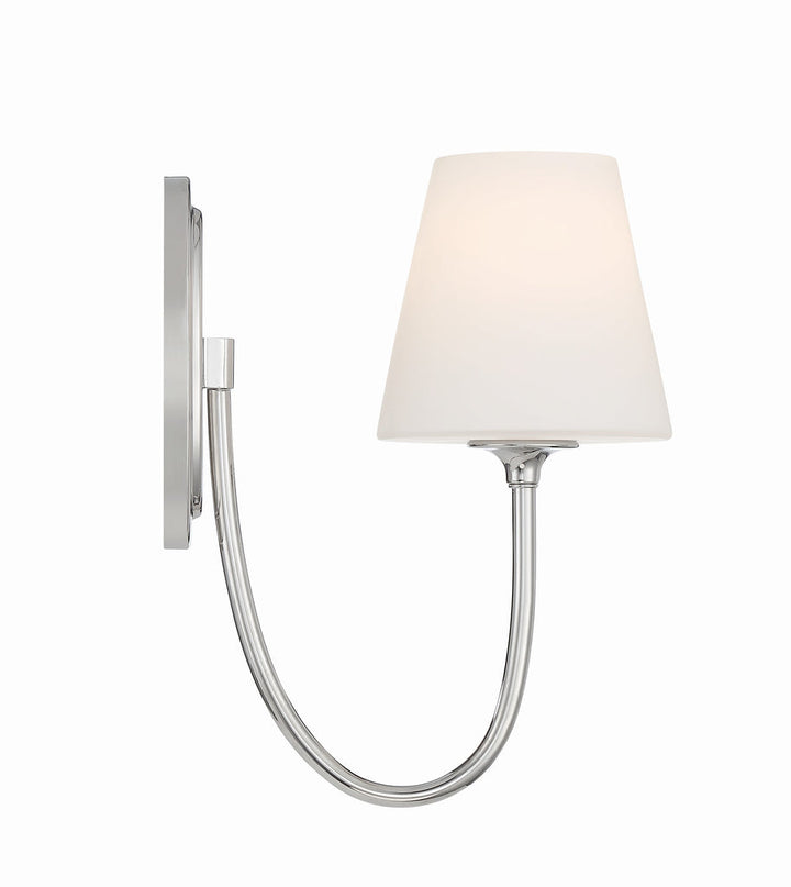 Crystorama Crystorama Juno 1 Light Polished Nickel Sconce